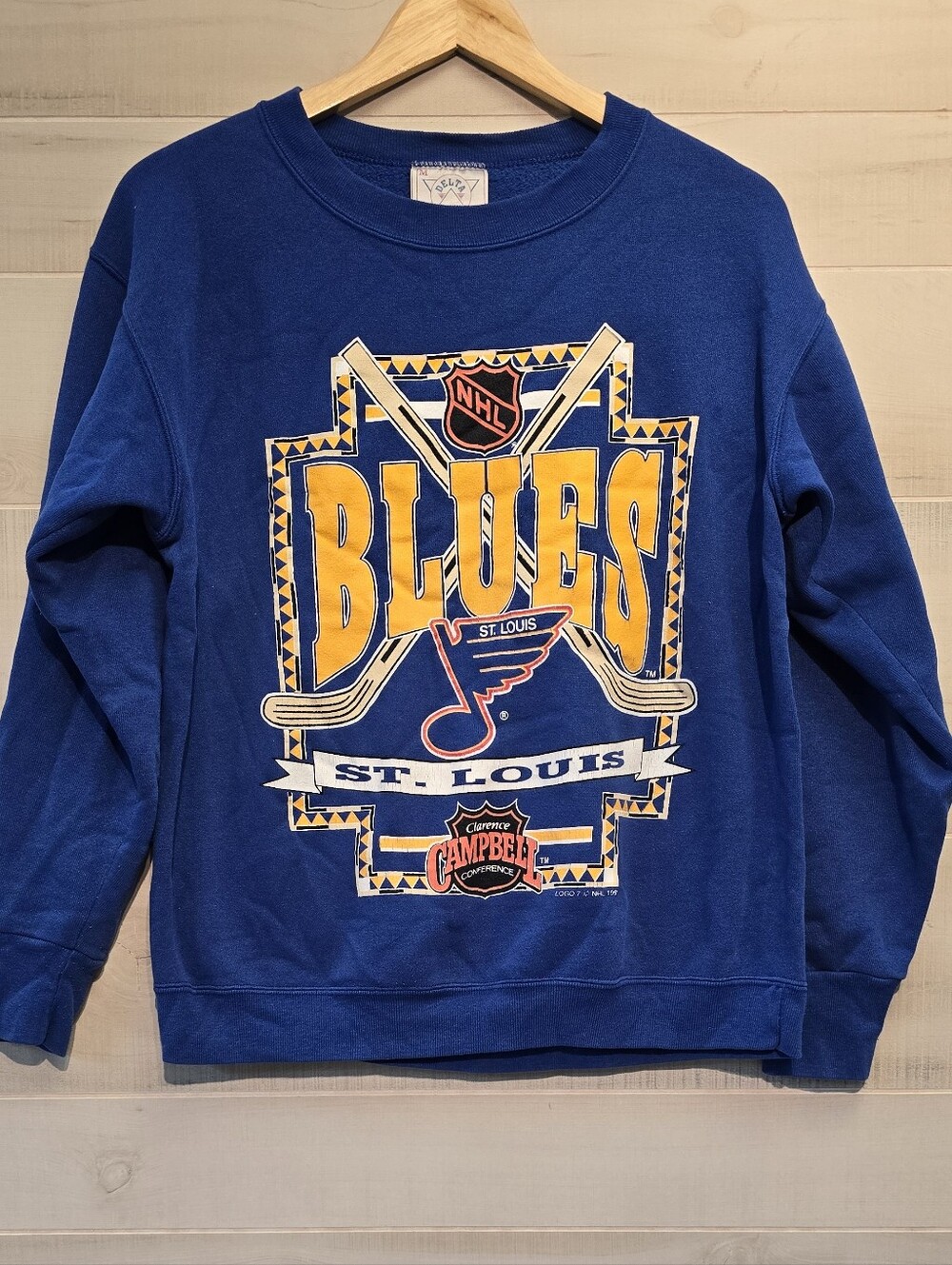 {M} Vintage 1991 St. Louis Blues Hockey NFL Team Sweatshirt